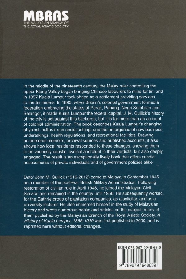 A HISTORY OF KL BACK COVER